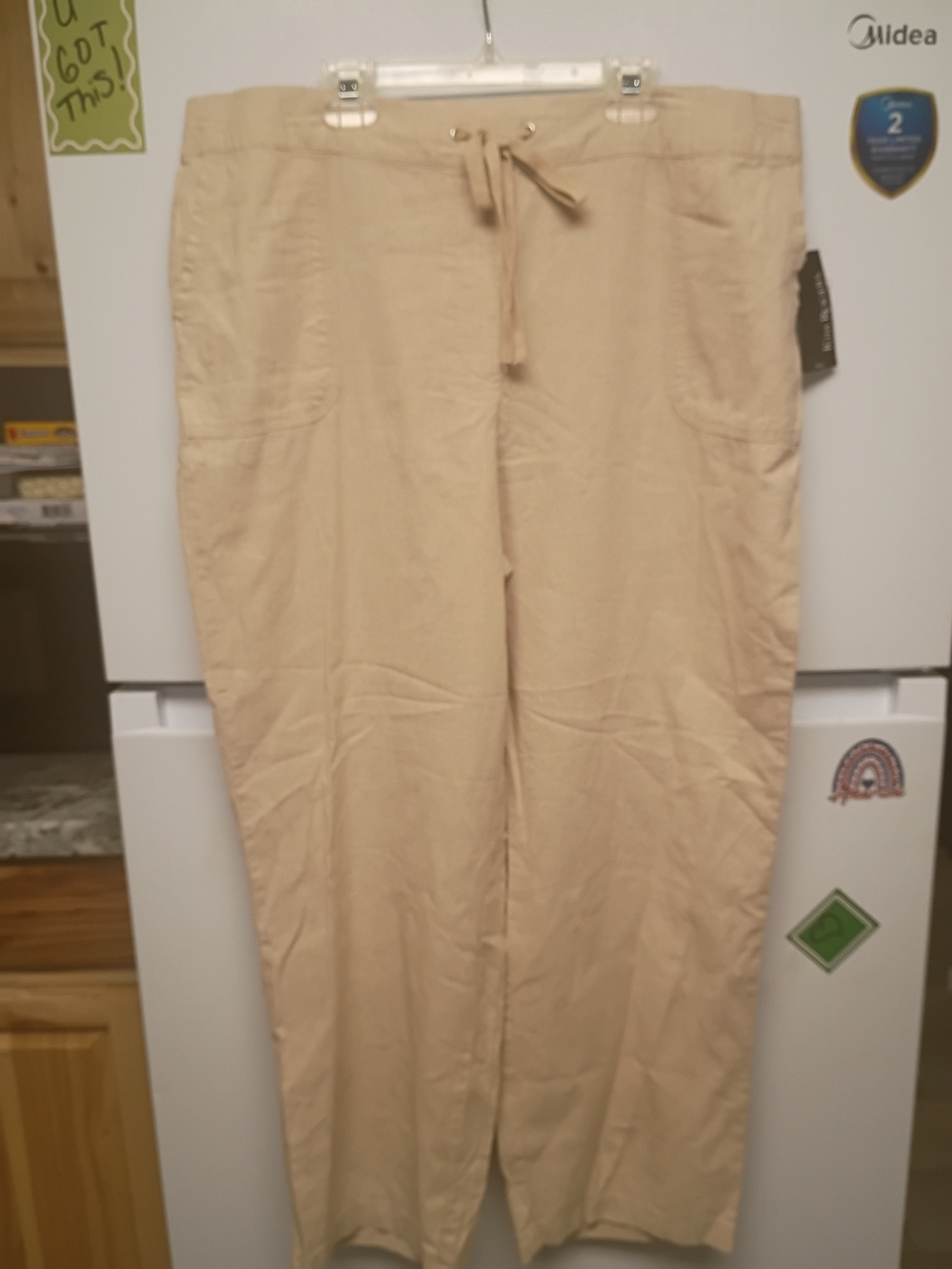 Kim Rogers Beige Wide Leg Pants